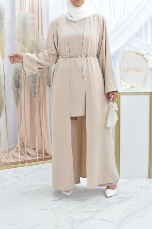 Ensemble kimono et pantalon modest fashion pas cher femme musulmane