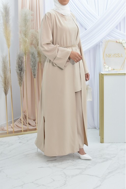 Ensemble kimono et pantalon modest fashion pas cher femme musulmane