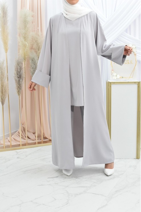 Ensemble kimono et pantalon modest fashion pas cher femme musulmane