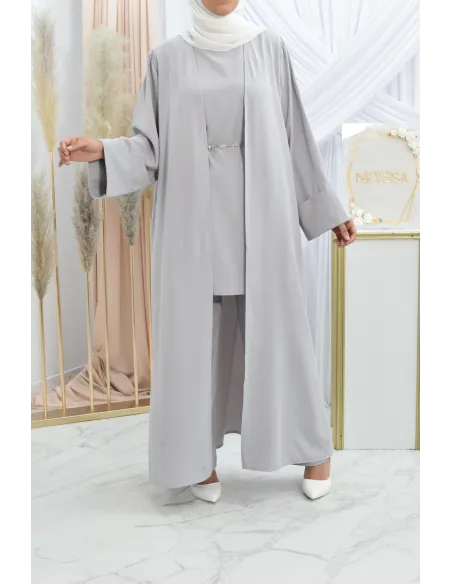 Ensemble kimono et pantalon modest fashion pas cher femme musulmane