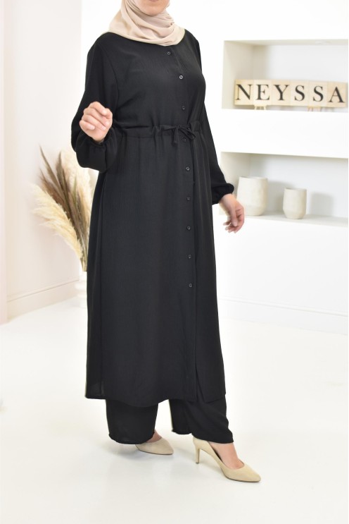 Classy and chic veiled woman top and bottom set with palazzo 