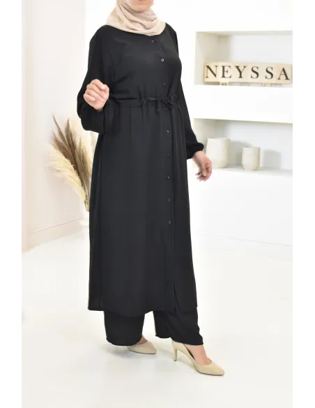 Classy and chic veiled woman top and bottom set with palazzo 