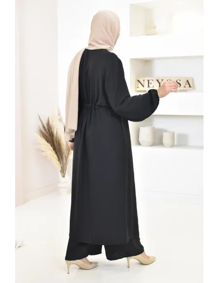 Classy and chic veiled woman top and bottom set with palazzo 