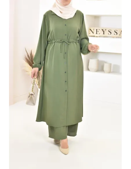 Classy and chic veiled woman top and bottom set with palazzo 