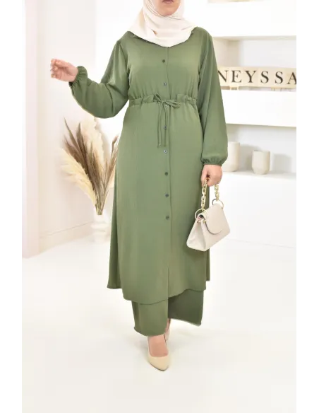 Classy and chic veiled woman top and bottom set with palazzo 