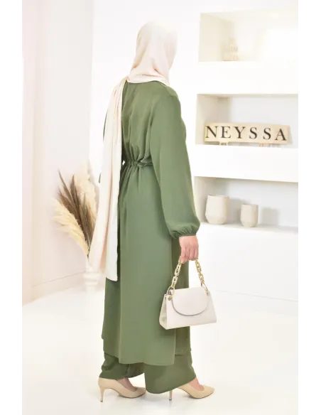 Classy and chic veiled woman top and bottom set with palazzo 