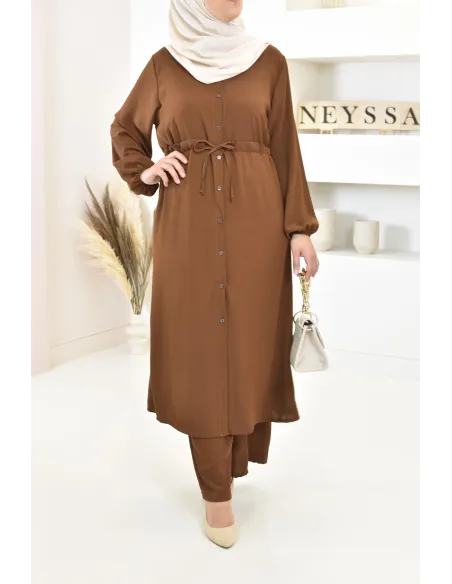 Ensemble haut et bas avec palazzo femme voilée classe et chic 