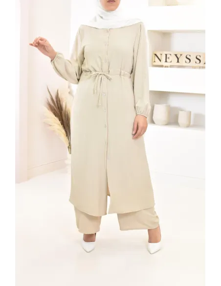 Classy and chic veiled woman top and bottom set with palazzo 