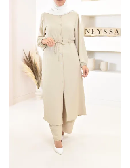 Classy and chic veiled woman top and bottom set with palazzo 