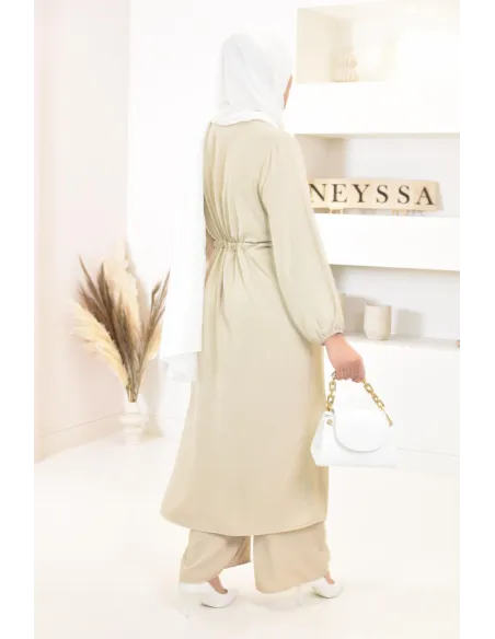 Classy and chic veiled woman top and bottom set with palazzo 