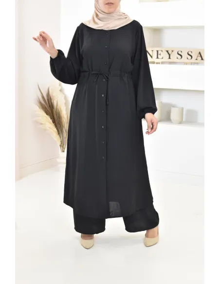 Classy and chic veiled woman top and bottom set with palazzo 