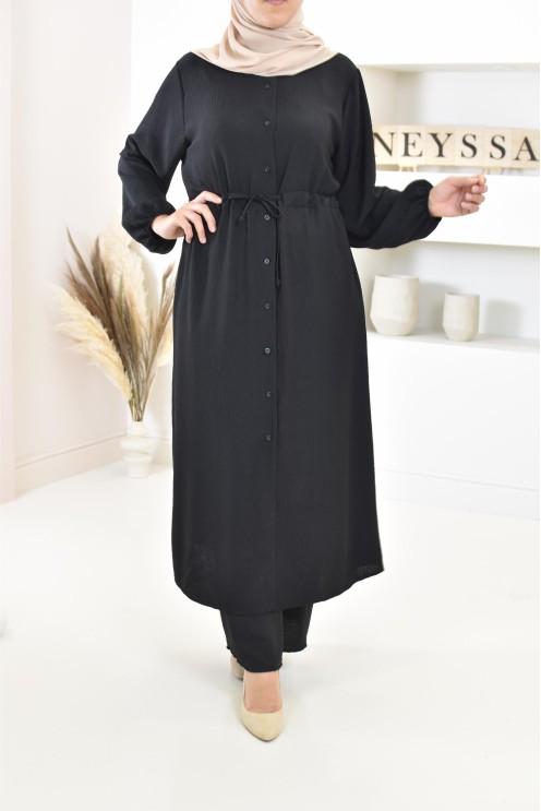 Classy and chic veiled woman top and bottom set with palazzo 