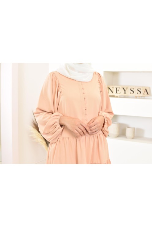 Tunique type chemise manches longues coupe évasée, mastour parfaite pour femme voilée