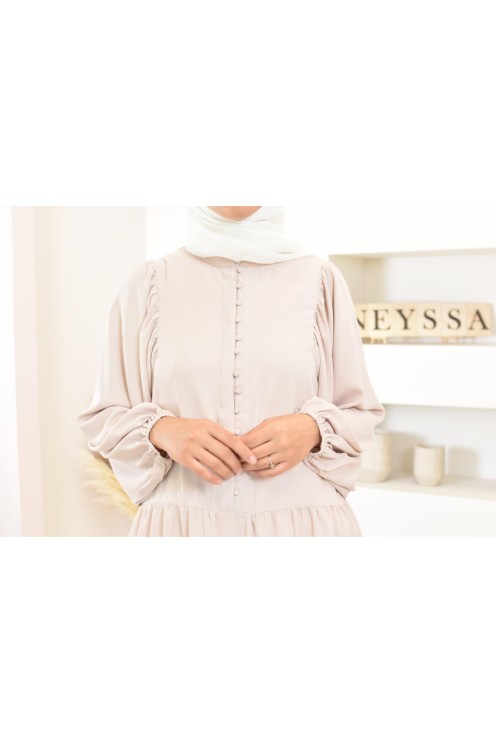 Tunique type chemise manches longues coupe évasée, mastour parfaite pour femme voilée