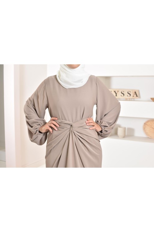 Abaya set with mastour apron for Muslim women