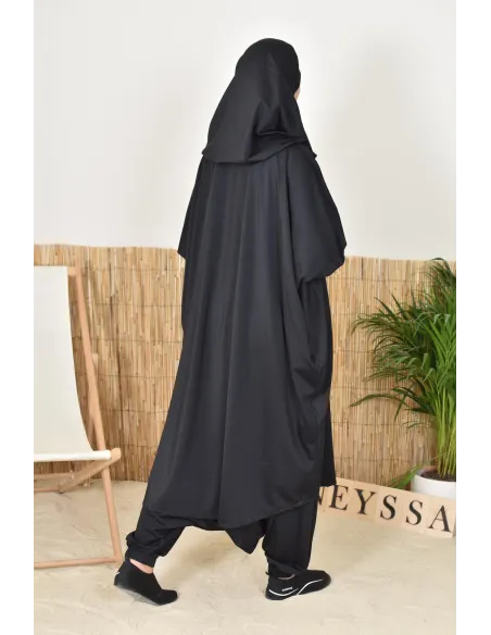 Bade-Jilbab Schmetterlingsschnitt mit integriertem Khimar, perfekt für große Größen