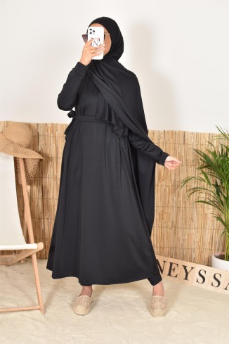 4-teiliger Burkini inklusive Kapuze und Hijab, perfekt für verschleierte Frauen 2