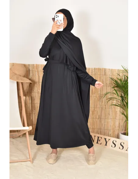 4-teiliger Burkini inklusive Kapuze und Hijab, perfekt für verschleierte Frauen