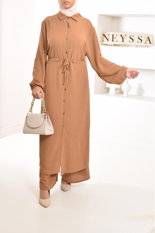 Classy and chic veiled woman top and bottom set with palazzo 