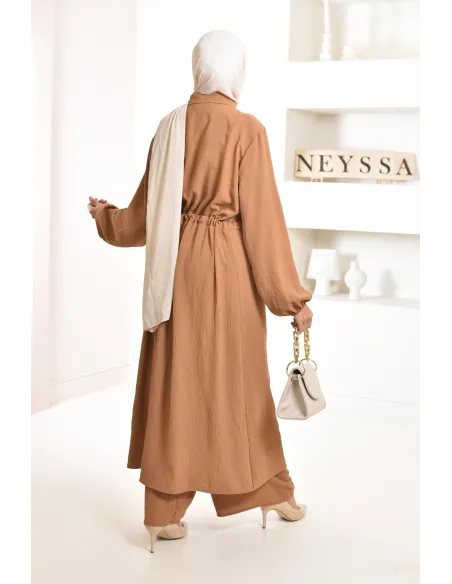 Classy and chic veiled woman top and bottom set with palazzo 