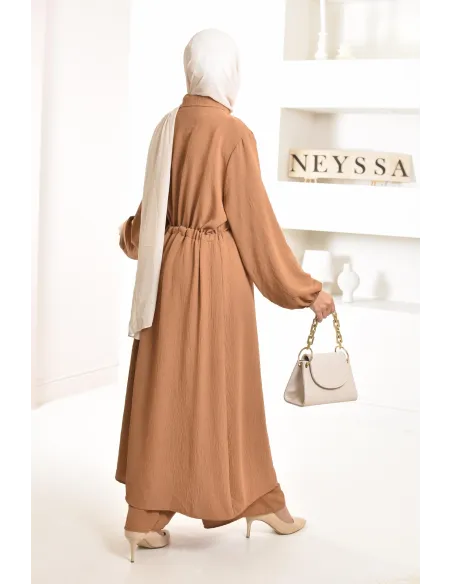 Classy and chic veiled woman top and bottom set with palazzo 