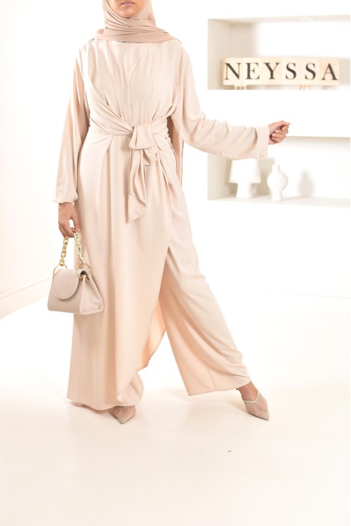 1-piece jumpsuit, tunic and integrated palazzo, ideal for events