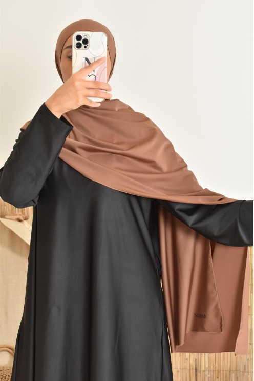 Hijab de burkini islamique bleu nuit parfait pour femme voilée musulmane