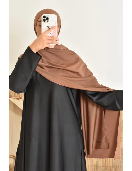 Hijab de burkini islamique bleu nuit parfait pour femme voilée musulmane