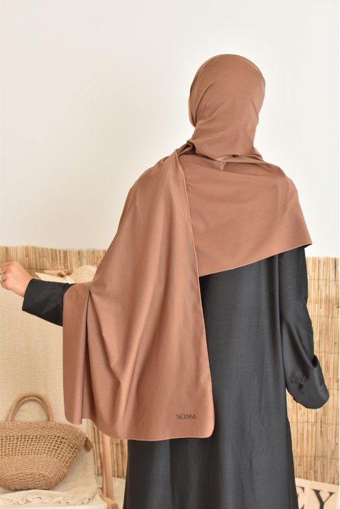 Hijab de burkini islamique bleu nuit parfait pour femme voilée musulmane