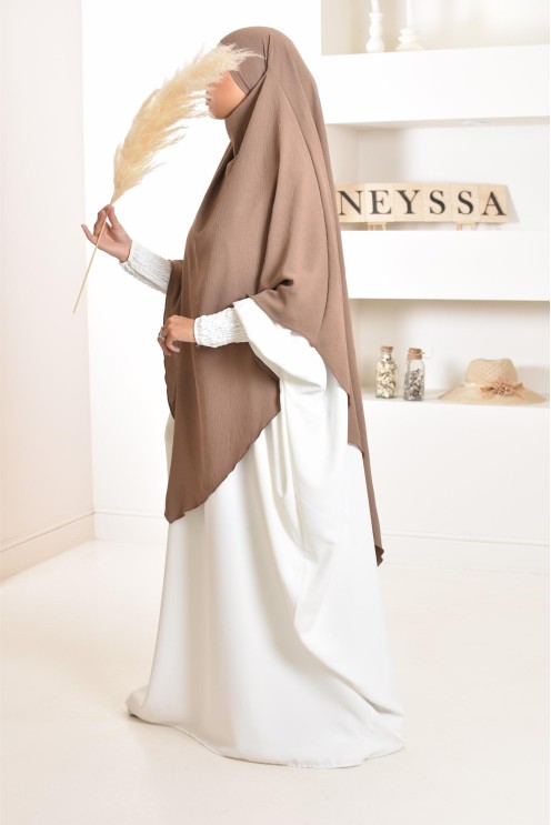 Long khimar pointu pour femme musulmane hijab légiféré