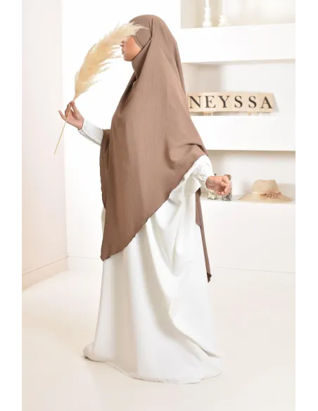 Long khimar pointu pour femme musulmane hijab légiféré