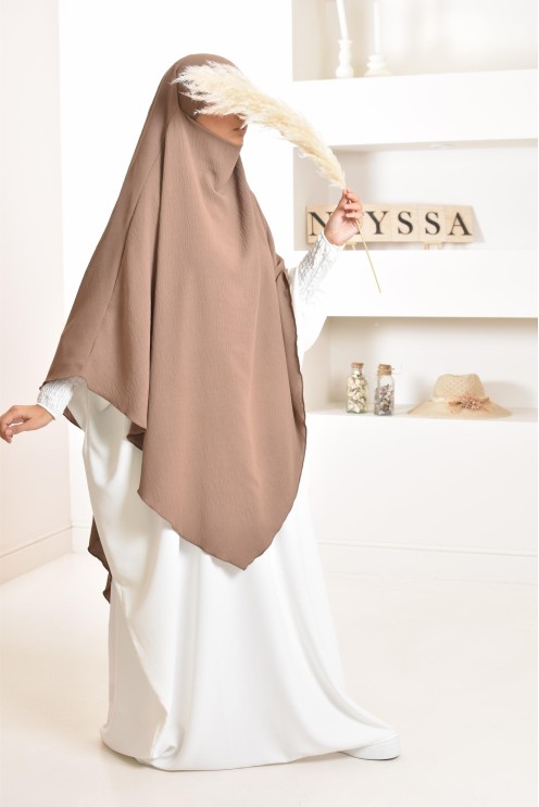 Long khimar pointu pour femme musulmane hijab légiféré
