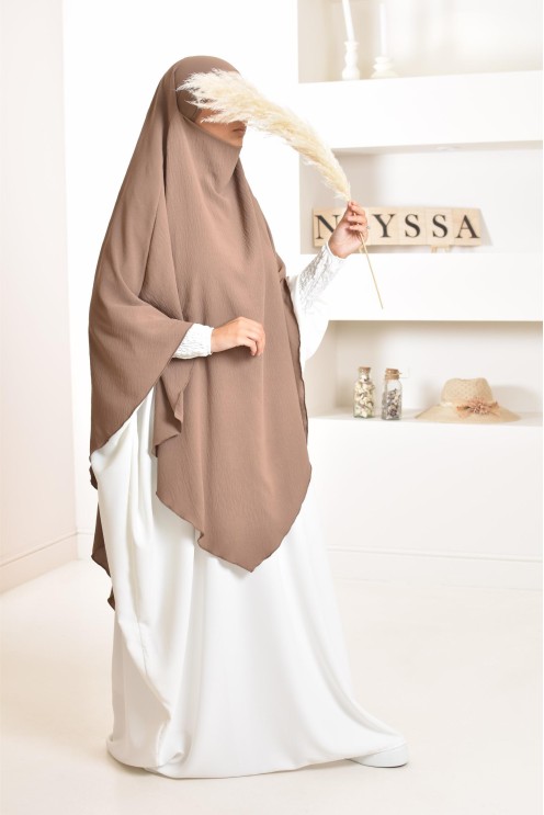 Long khimar pointu pour femme musulmane hijab légiféré