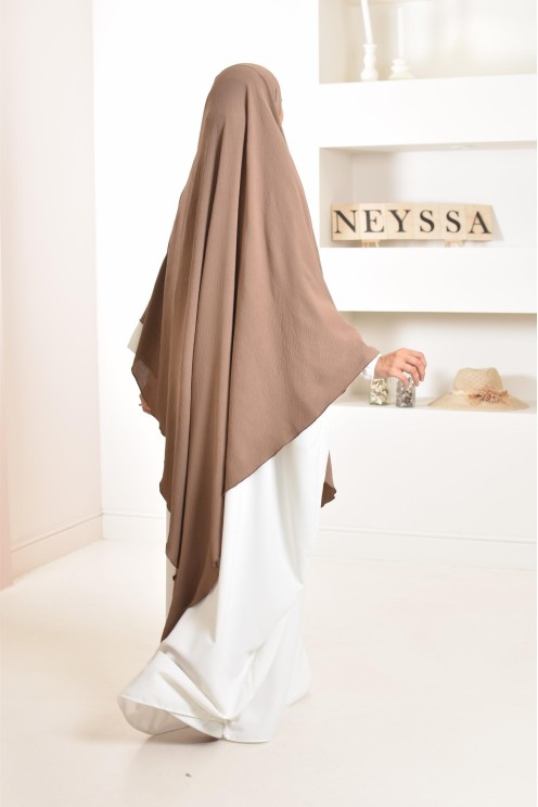 Long khimar pointu pour femme musulmane hijab légiféré