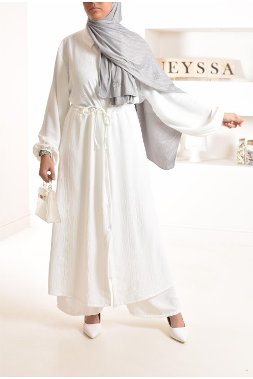 Classy and chic veiled woman top and bottom set with palazzo 