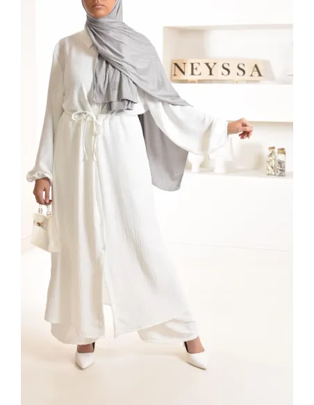 Classy and chic veiled woman top and bottom set with palazzo 