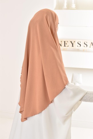 Lang fließender runder Khimar in billigem Jazz für muslimische Frauen 2