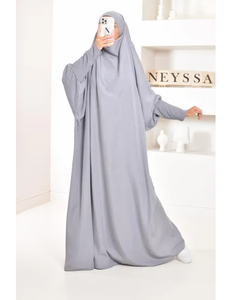 Jilbab une pièce wool peach léger fluide pas cher