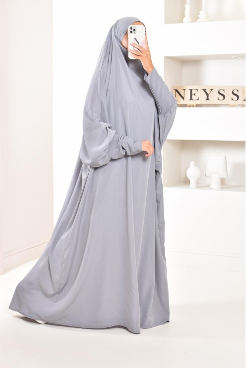 Jilbab une pièce wool peach léger fluide pas cher