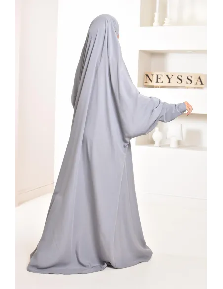 Jilbab une pièce wool peach léger fluide pas cher