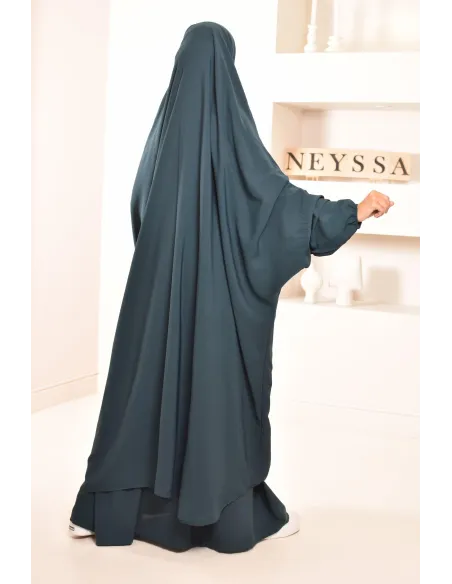 Jilbab deux pièces jupe à manches élastiques pas cher neyssa shop