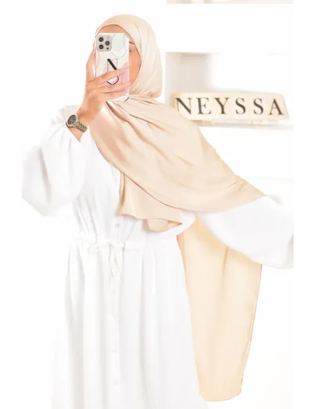 Maxi hijab satiné fluide parfait les fêtes de l'aïd 