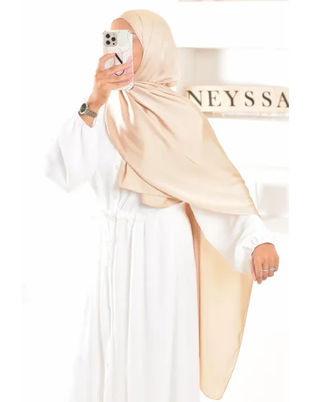 Maxi hijab satiné fluide parfait les fêtes de l'aïd 