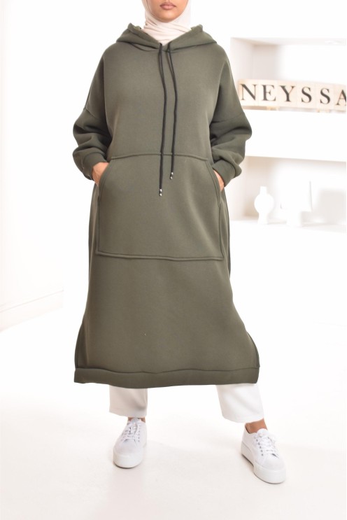 Robe tunique grande taille mastoura ample pour modest fashion hiver