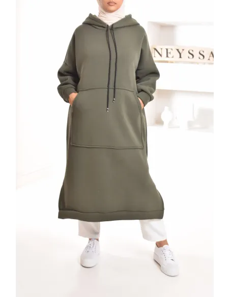 Robe tunique grande taille mastoura ample pour modest fashion hiver