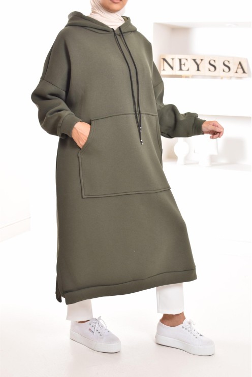 Robe tunique grande taille mastoura ample pour modest fashion hiver