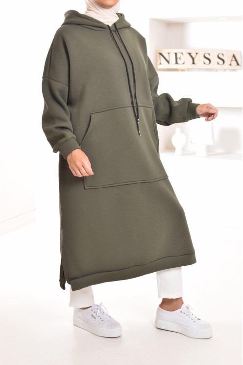 Robe tunique grande taille mastoura ample pour modest fashion hiver