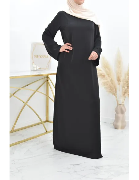 Abaya simple robe longue mastour soie de Médine pour femme voilée