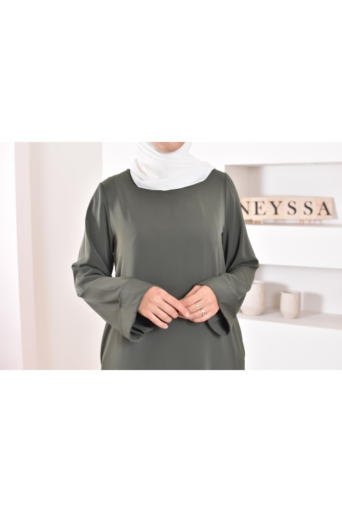 Abaya simple robe longue mastour soie de Médine pour femme voilée