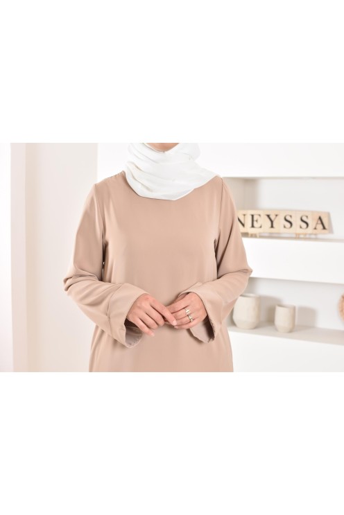 Abaya simple robe longue mastour soie de Médine pour femme voilée